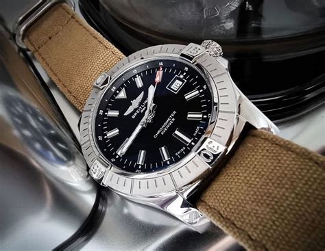 breitling leather nato|Breitling avenger.